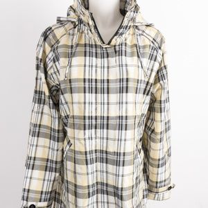UBU Plaid Jacket Rain Coat Windbreaker Yellow Blak